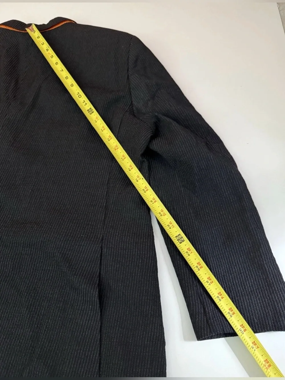 BEN SHERMAN Blazer Jacket Mens 46R 100% Wool Single Textured 3-Buttons Black